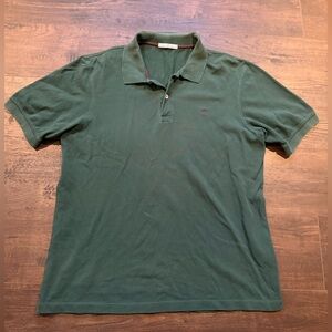 Carolina Herrera dark forrest green polo shirt size Large. Gently worn condition